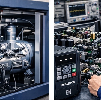 naprawa elektroniki falownika inovance