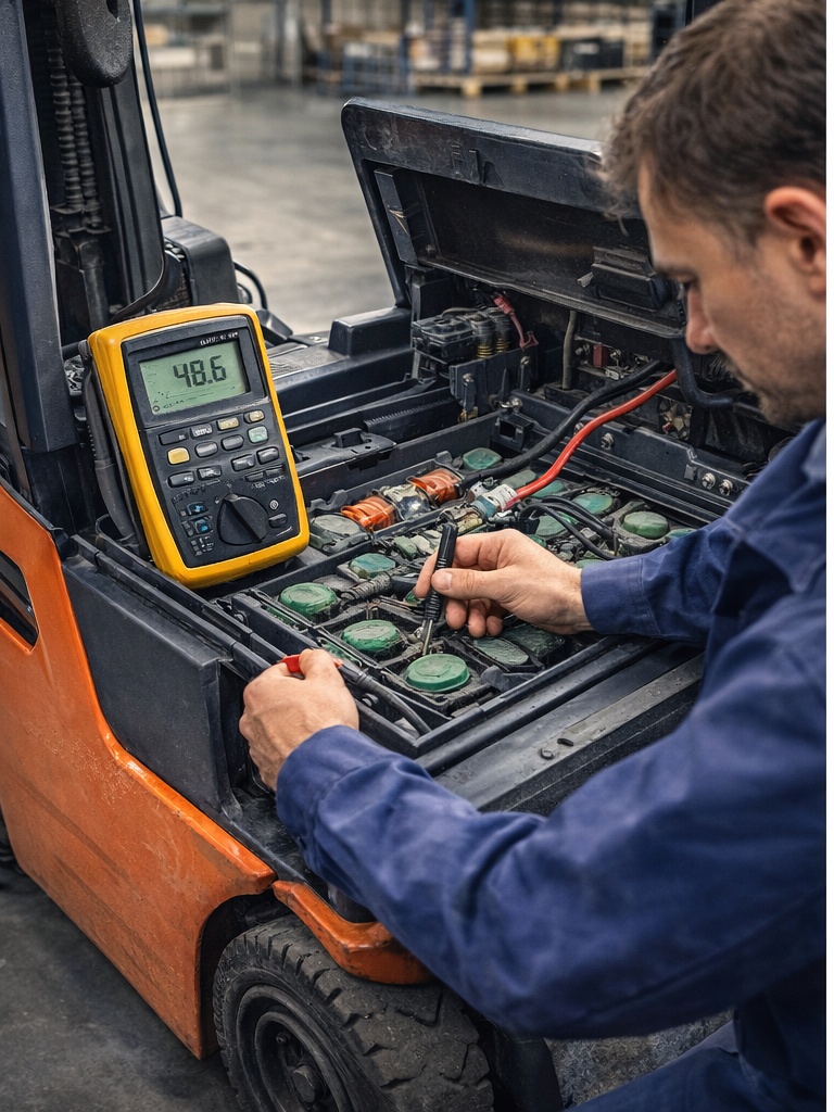 pomiary elektryczne wózek widłowy diagnostyka instalacji